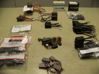 Large lot of dc motor brushes