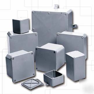 Pvc junction box with cover and gasket 6 x 6 x 4