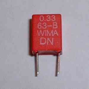 Wima MKS2 metallized polyester capacitor 0.33UF 63V