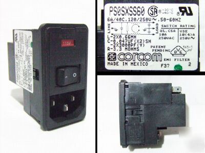 Corcom PS0SXSS60 p series emi filter power entry module