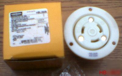 Hubbell 30 amp 250 v HBL2626 L6-30R flanged receptacle