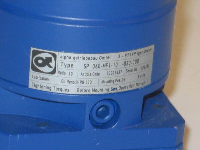 New alpha getriebebau sp 060-MF1-10 10:1 speed reducer
