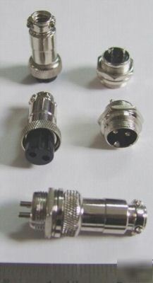 Riland 2 pin male & female panel chassis connector kit