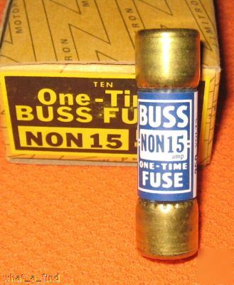 New buss non-15 fuse NON15 15 amp 250 v bussmann nnb