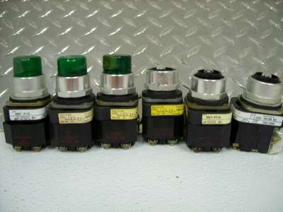 Allen bradley 800T-PT16 push to test green lot of 6