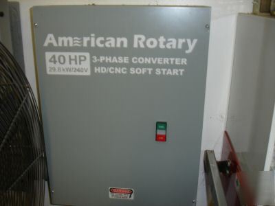 40HP softstart cnc/hd rotary phase converter