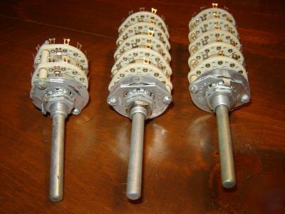 Centralab rotary switches 5 pole/12 pos 2 pole/12 pos