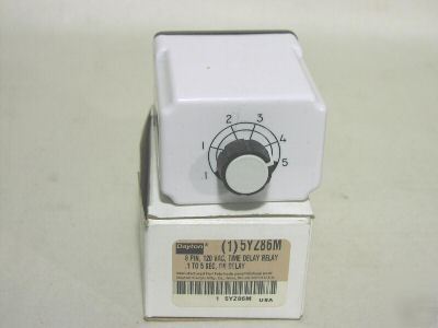 New dayton 5YZ86 timing relay 0.1-5 sec 