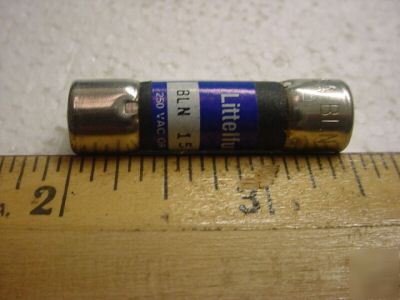 Bln-15 15 amp midget fibre fast act fuse (qty 10 ea)
