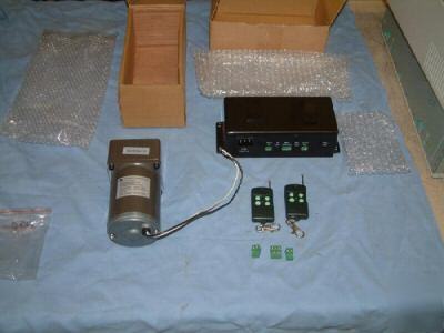 Brushed dc motor with controller and remotes