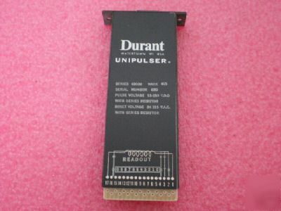 Durant unipulser with schematics , counter 