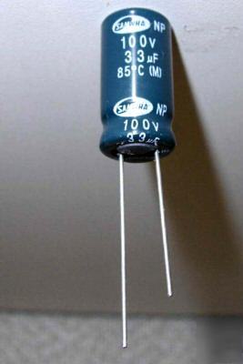Lot of 40,000 33UF 100V bi-polar radial lead capacitors