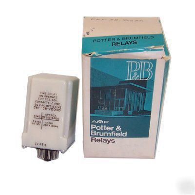 P&b ckf-38-70030 time delay relay 120VAC 10AMP dpdt