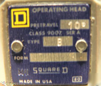 Square d 9007 mech. turret head position switch 