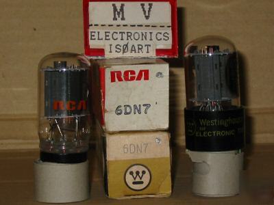 2 tubes 6DN7 6DN7GT rca+west. nos - valvole rÃ¶hren 