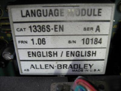 Ab allen bradley 1336S-BRF05-aa-en- ser d .5HP frn 1.06