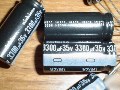 New 25PCS 35V 3300UF nichicon hi temp radial capacitors 