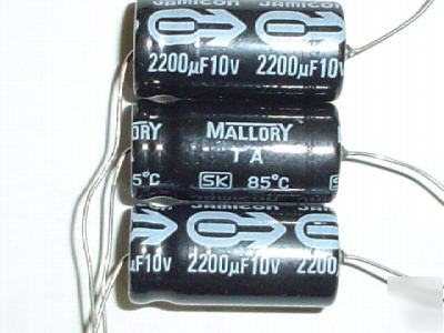 New 50 pcs 10V 2200UF mallory jamicon axial capacitors 