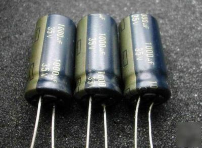 10 x matsushita electric fc 1000UF 35V nos