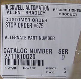 Allen bradley 2711-K10G20 /d | panelview 1000 *rem*