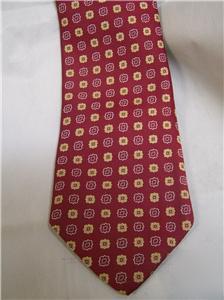 Vintage mens andhurst maroon & khaki tan poly retro tie