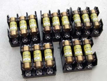 15PC bussman lpj-5SP yellow fuse w/ fuse block