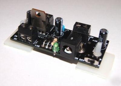 Breadboard, prototyping power supply, 12 & 5VDC 7805