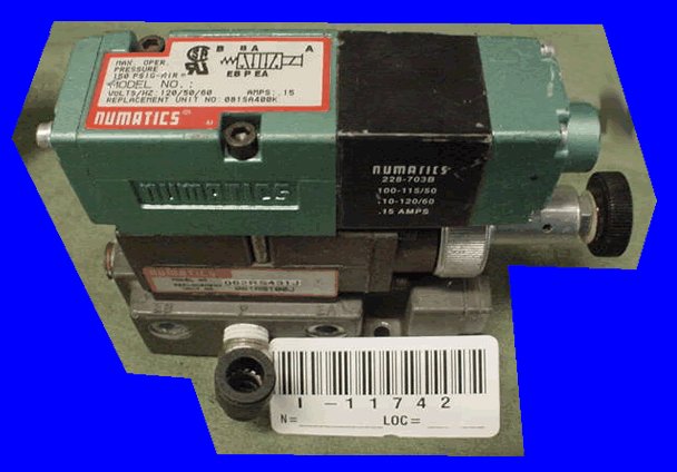 Numatics dual auto/manual valve 225-285B