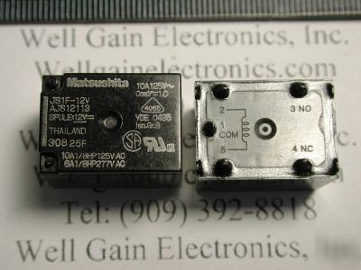 Aromat/pan/mat JS1F-12V 12VDC pcb relay spdt 10A 120VAC