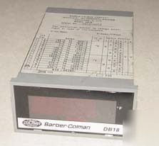 Barber coleman DB18 thermocouple display