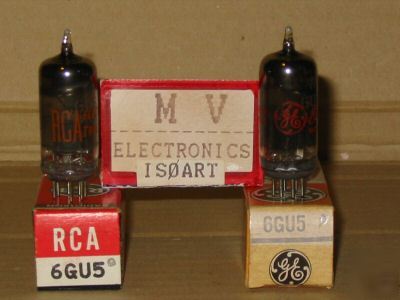 2 tubes 6GU5 rca + ge - valvole rÃ¶hren lampes 