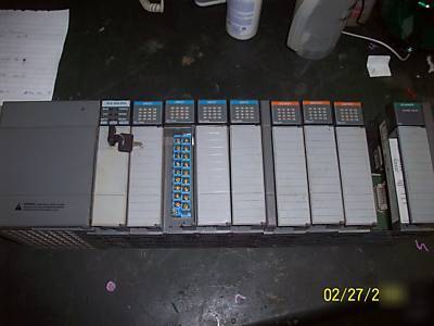 Allen bradley 1746-A10 ser b rack w/ modules