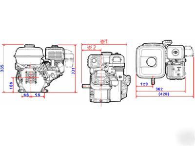 New honda GX160 5.5 hp hrz shaft in box