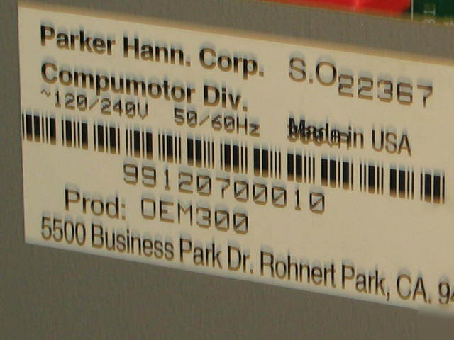 New parker compumotor oem series power supply OEM300