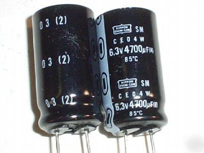 New 25 ucc 6.3V 4700UF sm series radial capacitors 