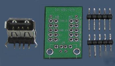 Prototyping/experimental kit w/usb type a receptacle