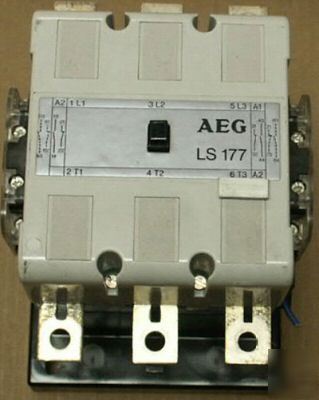 Used aeg ls 177 contactor, 600V ac 200A, 24V control 