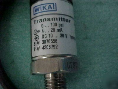 Wika transmitter c-02012 0-100 psi