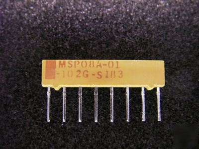  resistor network, MSP08A-01-102G, 1K ohm, 1W, 2%,100V