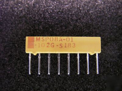  resistor network, MSP08A-01-102G, 1K ohm, 1W, 2%,100V