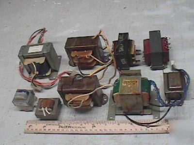 Lot of used transformers 115VAC step down 12VAC, 24VAC