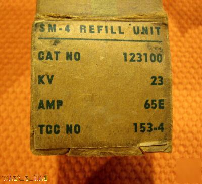 New s & c power fuse type sm-4 65E amp 23KV 123100 