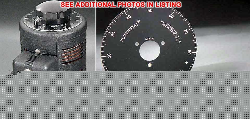 New variac powerstat dial plate & bakelite pointer knob