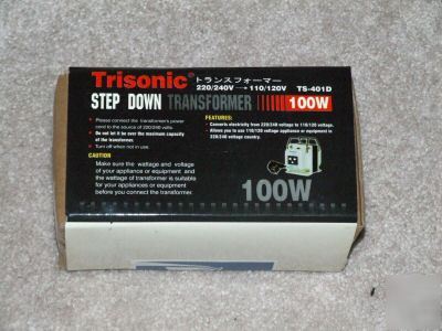 100 watt step down transformer 240V - 110V stepdown