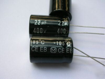 12PCS , 400V 22UF radial electrolytic capacitors 