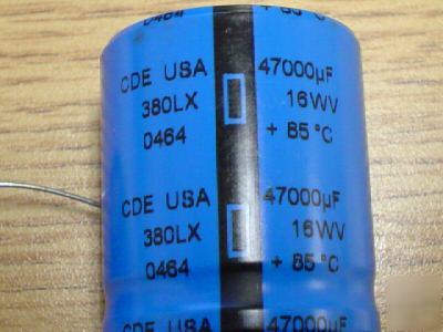 New 10 cde 16V 47000UF snap in capacitors 