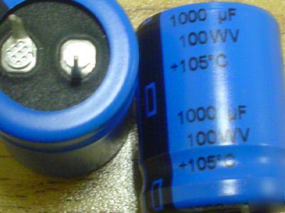 New 25 cde 100V 1000UF mini 105C snap in capacitors 