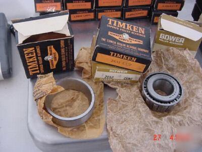 Timken ,bowers,delco lot of tapered bearing & race 