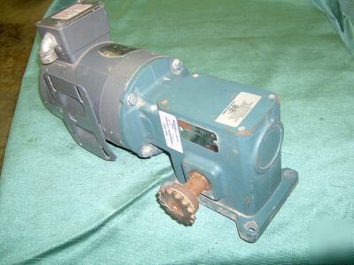 Baldor .75 hp motor with 30: 1 tigear gear box