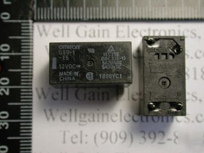 New omron G5B--E5 12VDC dip relay spst 5A 250VAC 